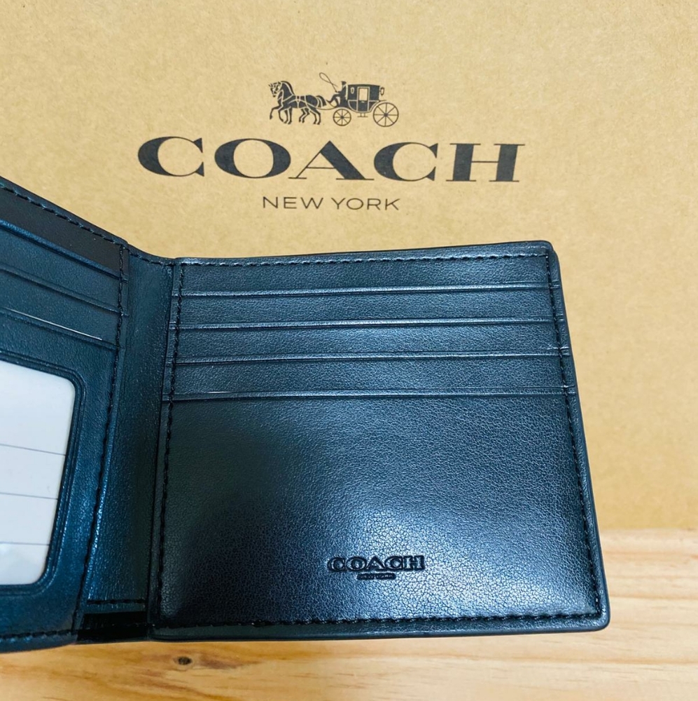 ⚜COACH Id Billfold Wallet In Signature Canvas - Picture 4 of 5